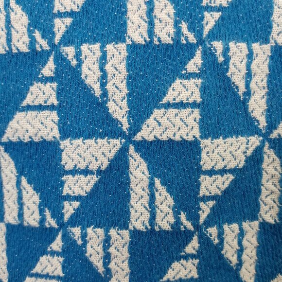 Soft Surroundings Narah Tunic Womens XL Geometric Knit 3/4 Puff Sleeve Top Retro - Picture 8 of 13